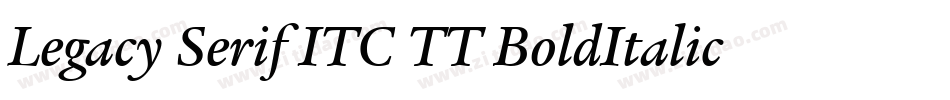 Legacy Serif ITC TT BoldItalic字体转换